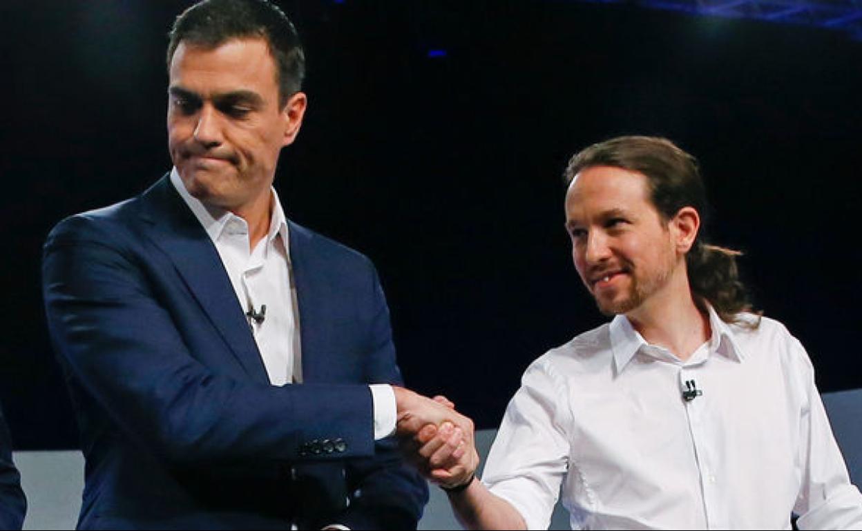 Pedro Sánchez y Pablo Iglesias.