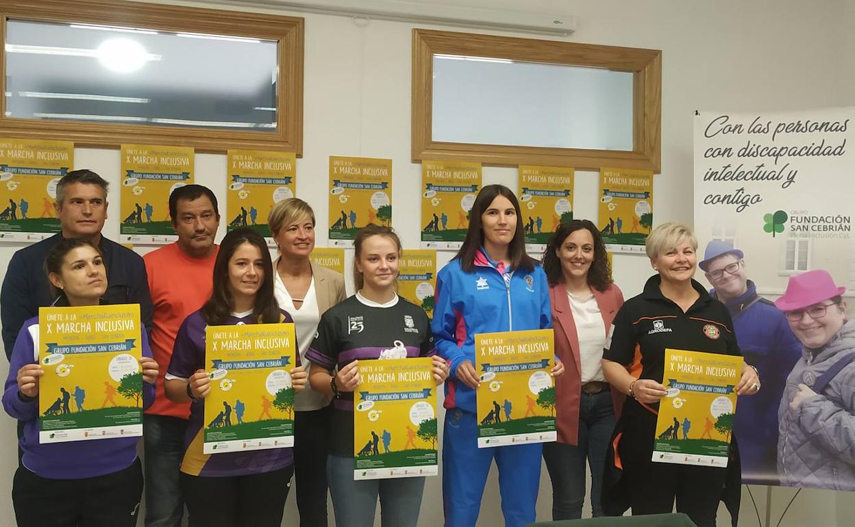 La Fundación San Cebrián presenta la décima marcha inclusiva con cinco clubes femeninos como padrinos. 