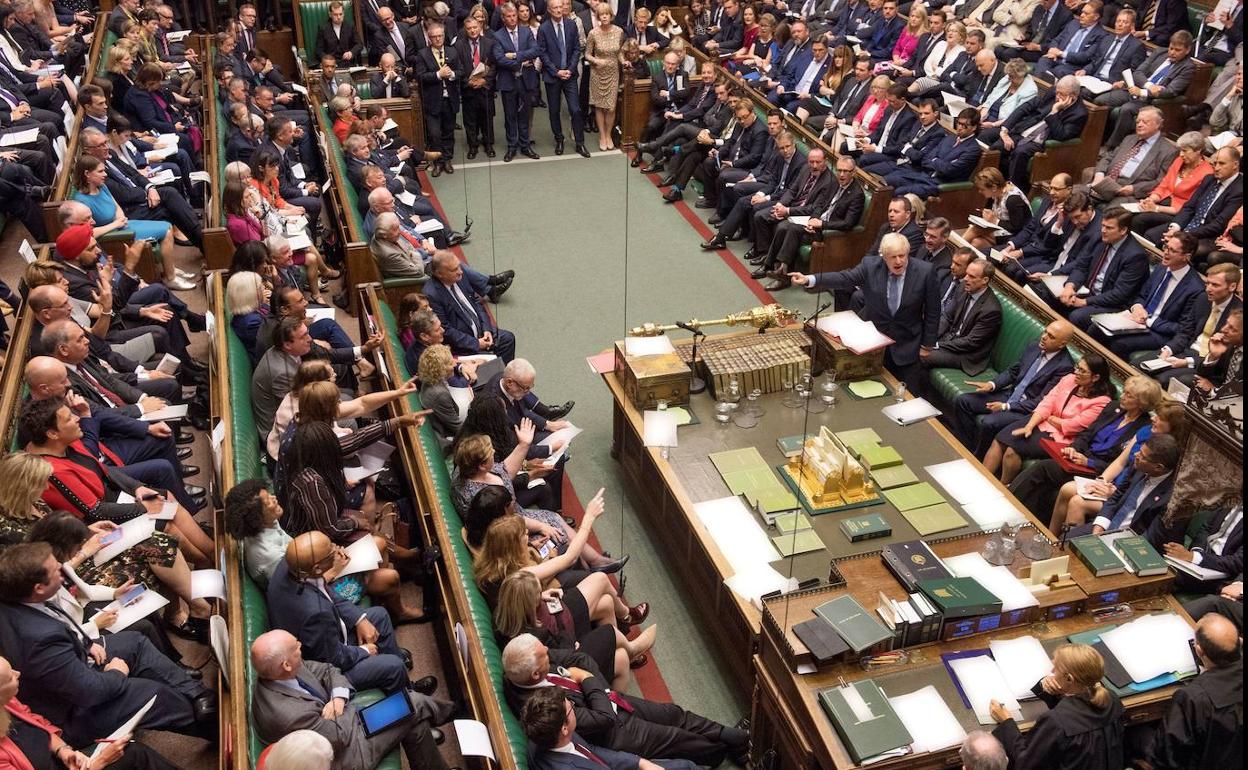 El Parlamento británico durante una de sus sesiones.
