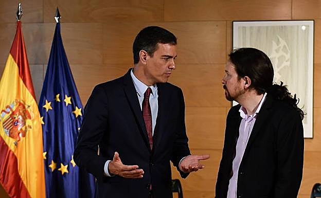 Pedro Sánchez y Pablo Iglesias, el pasado 9 de julio en la Moncloa.