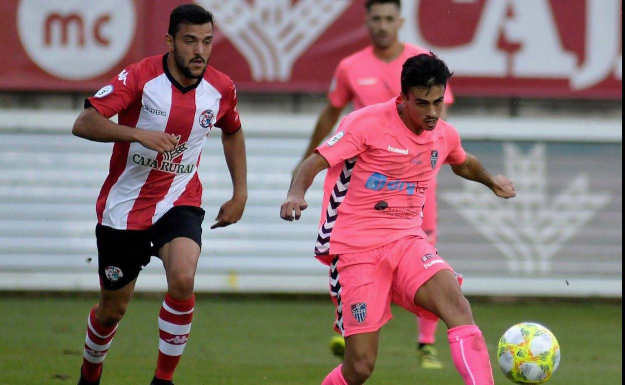 Javi Borrego, durante el partido celebrado frente al Zamora.