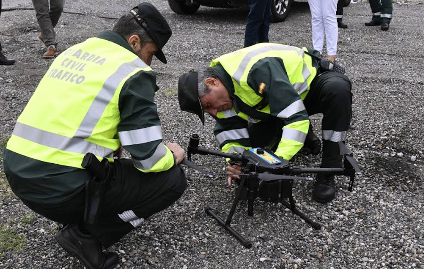 Drones de la DGT para la vigilancia de las carreteras de Segovia.PEDRO LUIS MERINO