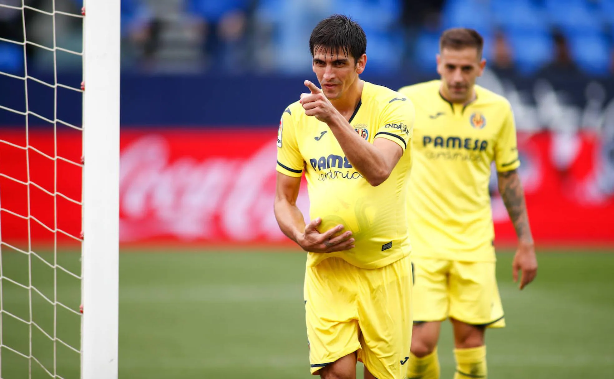 Gerard Moreno celebra uno de los dos tantos que le hizo la pasada semana al Leganés.