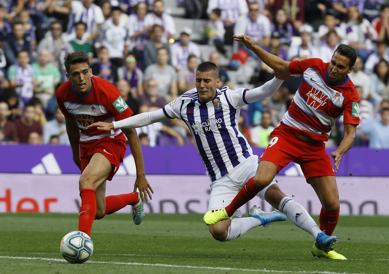 Óscar Plano adelantó al Real Valladolid después de una gran jugada llevada por Nacho, Guardiola y Toni Villa y empató Carlos Fernández