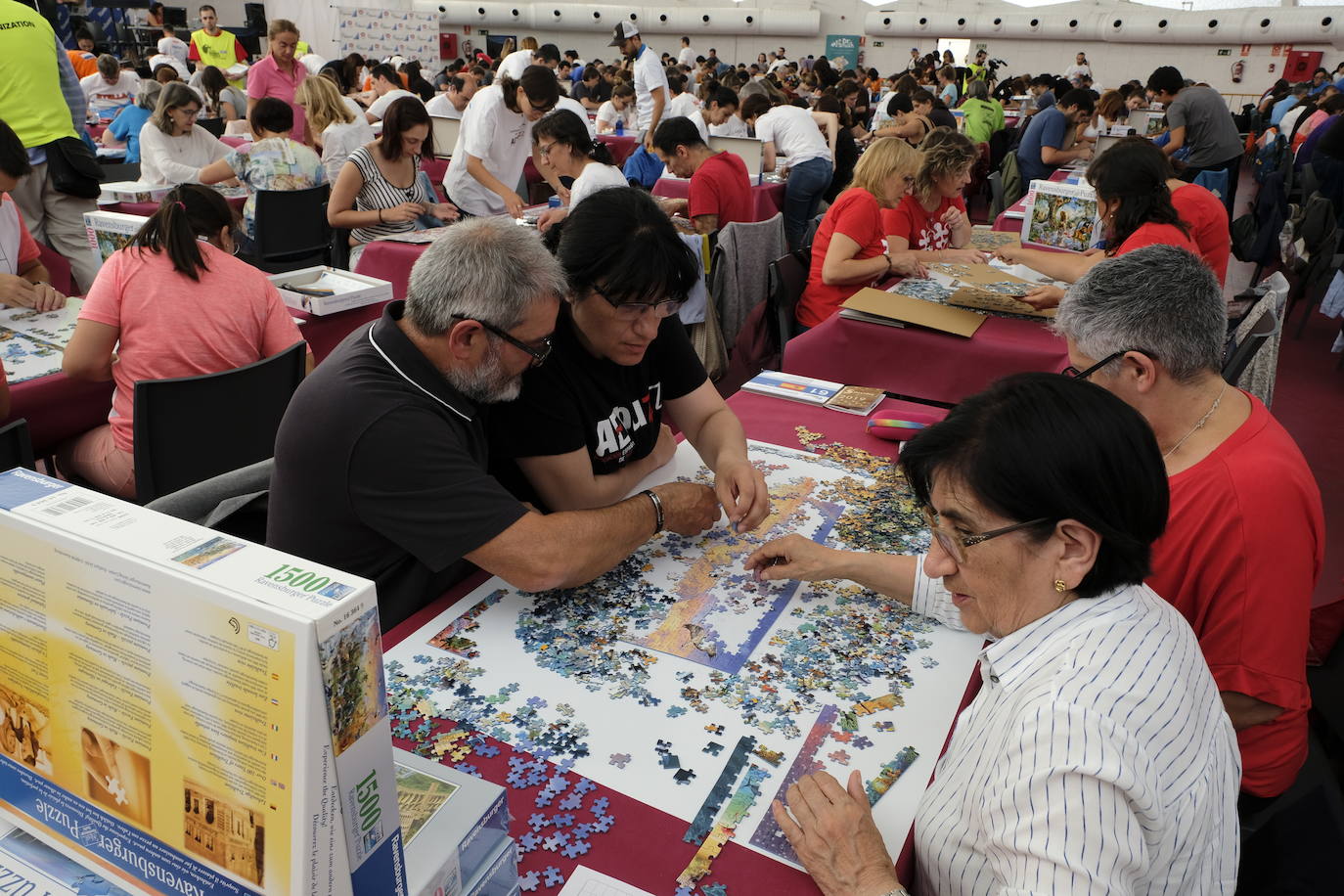 Unos 700 aficionados de 40 países diferentes participan este fin de semana en el I Campeonato del Mundo de Puzles que se celebra en la Cúpula del Mileno de Valladolid y que ha dado inicio hoy sábado con el torneo por equipos, al que seguirán mañana las disciplinas individual y por parejas. En total, el certamen, que cuenta con el apoyo del Ayuntamiento, repartirá 2.500 euros en premios.