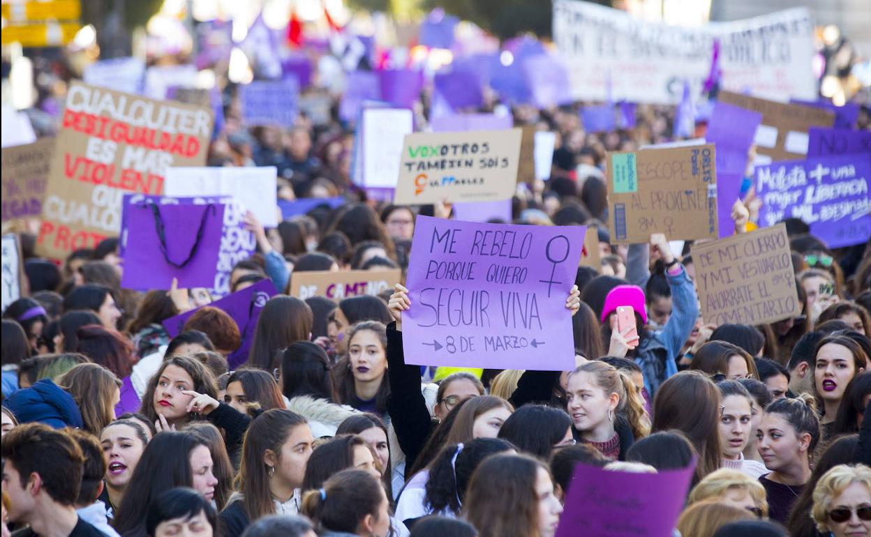 Manifestación del pasado 8M en Valladolid. 