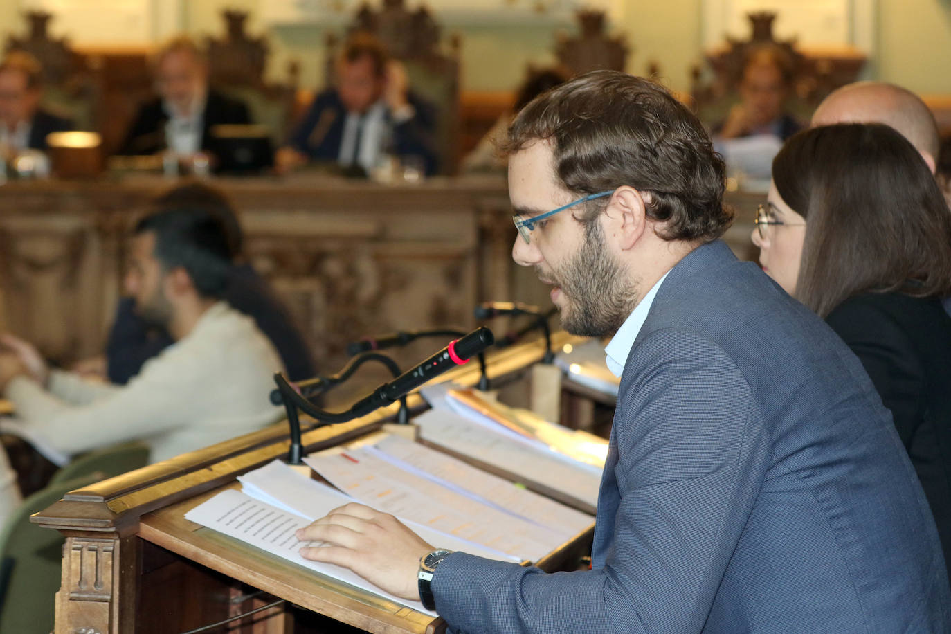 Pleno en el Ayuntamiento de Valladolid.