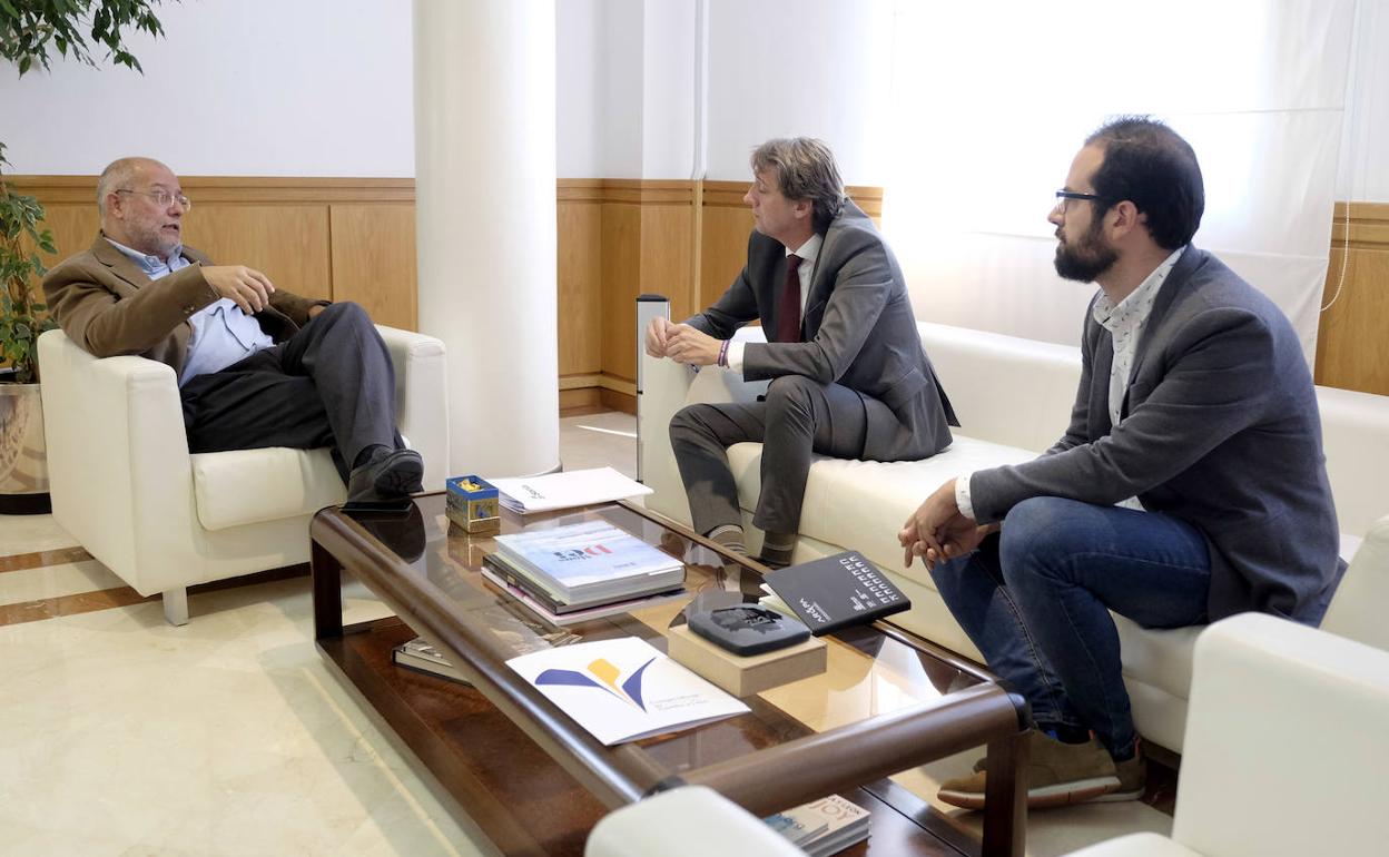 Reunión entre el vicepresidente de la Junta, Francisco Igea, y el alcalde de Soria, Carlos Martínez. 