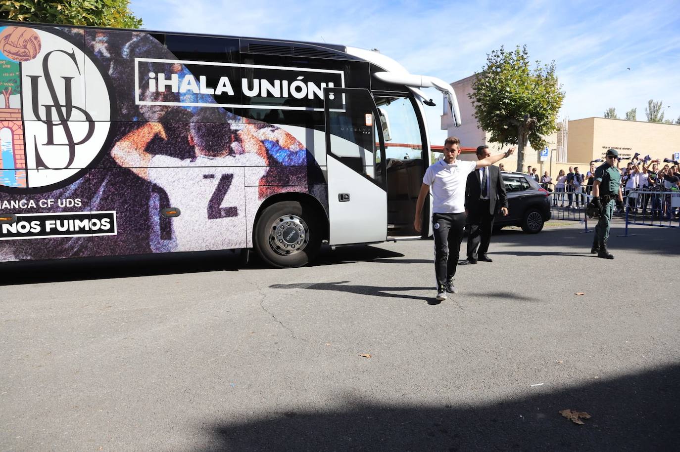 Los jugadores del Salamanca CF UDS y Unionistas. 