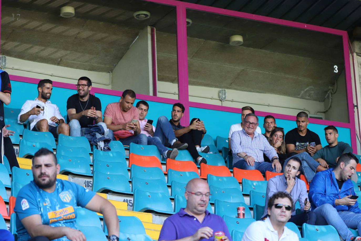 Los jugadores del Salamanca CF UDS y Unionistas. 