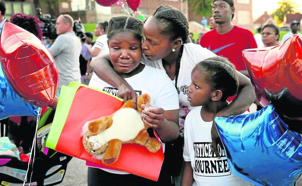 Emoción en las protestas por la muerte de Jurnee Thompson, asesinada en agosto.