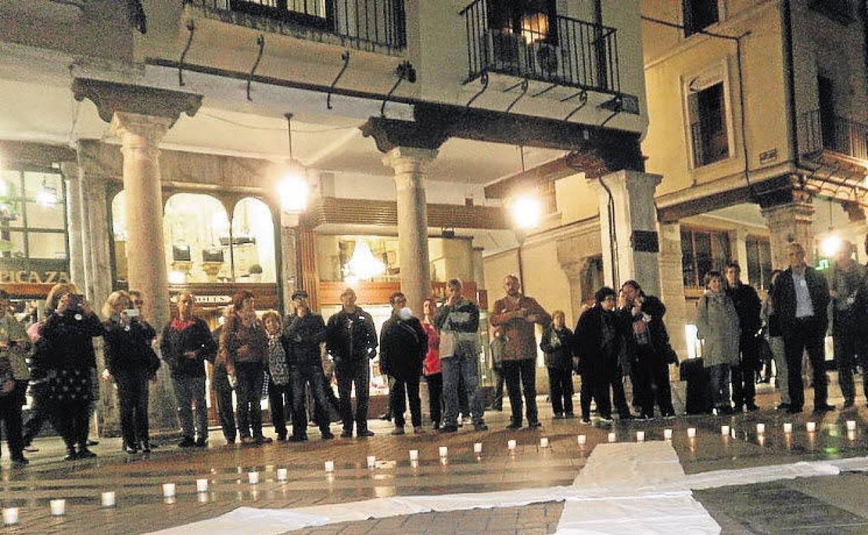 Rueda contra el maltrato celebrada en la capital vallisoletana. 