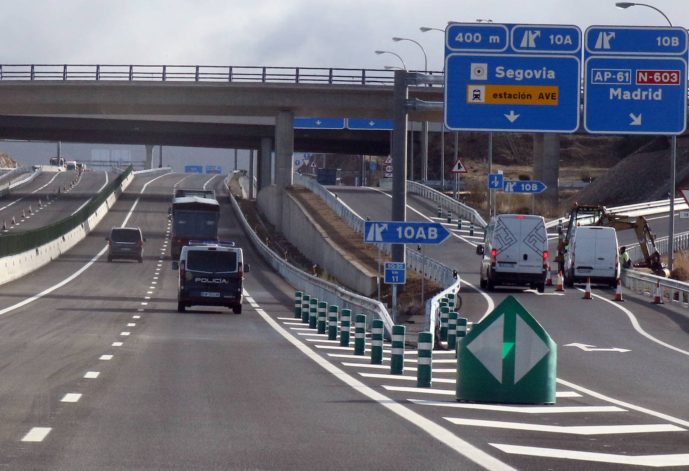 Fotos: Apertura de un tramo de las obras de desdoblamiento de la SG-20