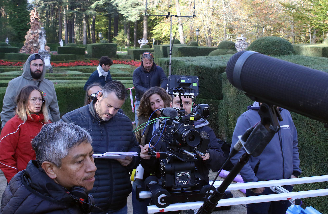 Los jardines y el Palacio de La Granja son el escenario de la película dirigida por Pablo Moreno.ANTONIO DE TORRE