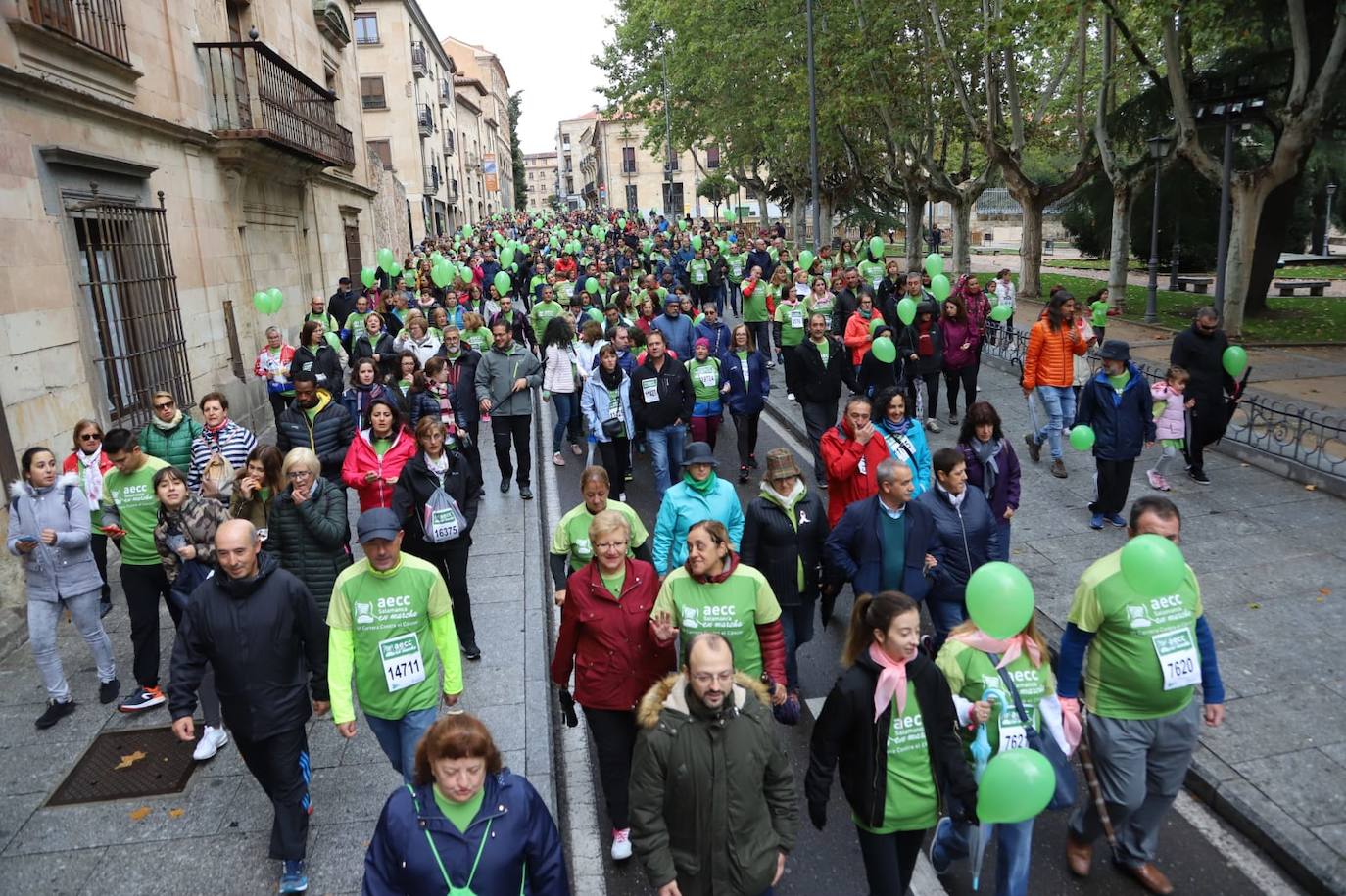 Marcha contra el cáncer en Salamanca. 