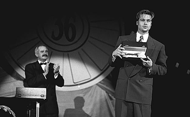 Brad Pitt, en la Seminci de 1991.