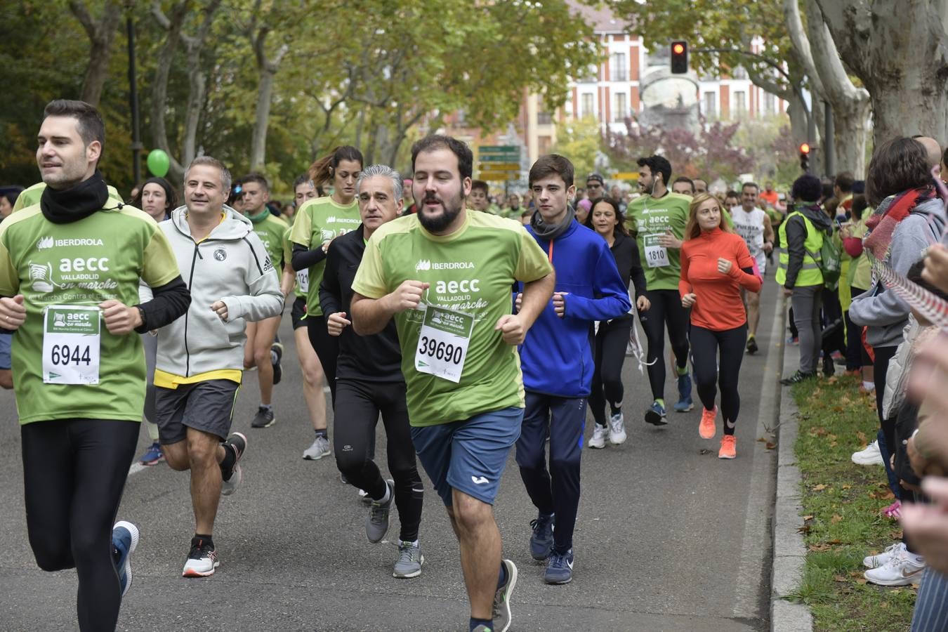 Corredores de la marcha contra el cáncer. 