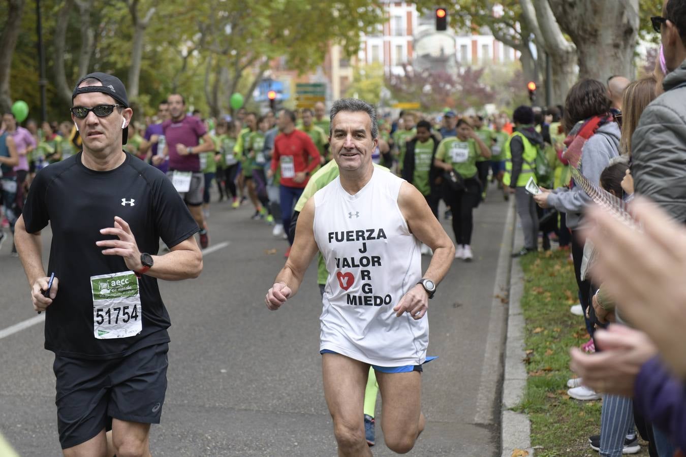 Corredores de la marcha contra el cáncer. 