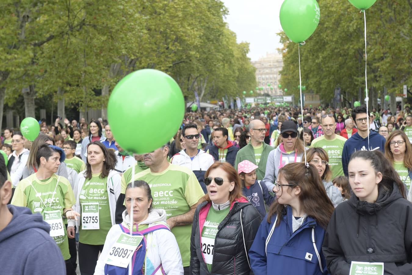 Corredores de la marcha contra el cáncer. 