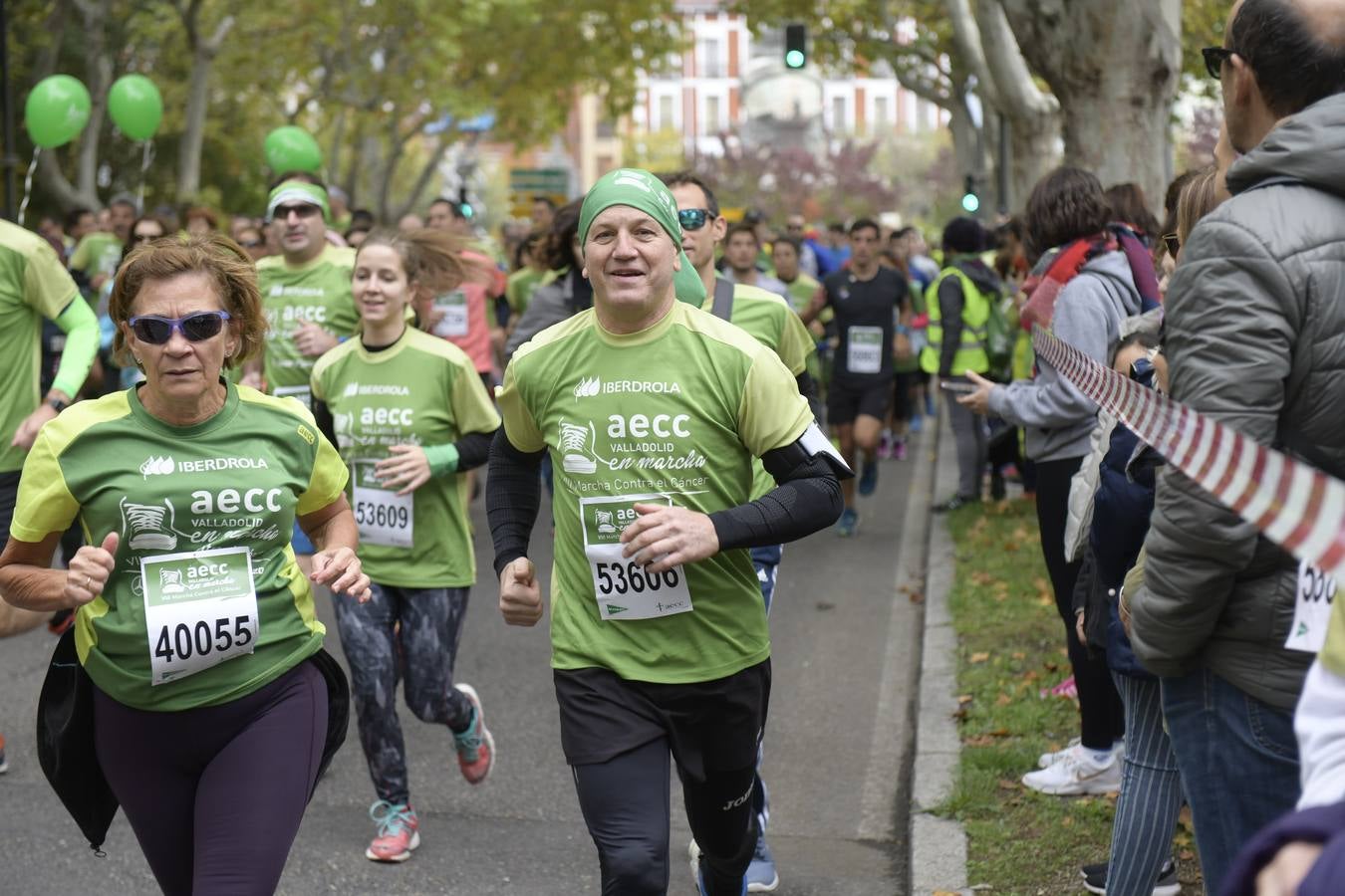 Corredores de la marcha contra el cáncer. 