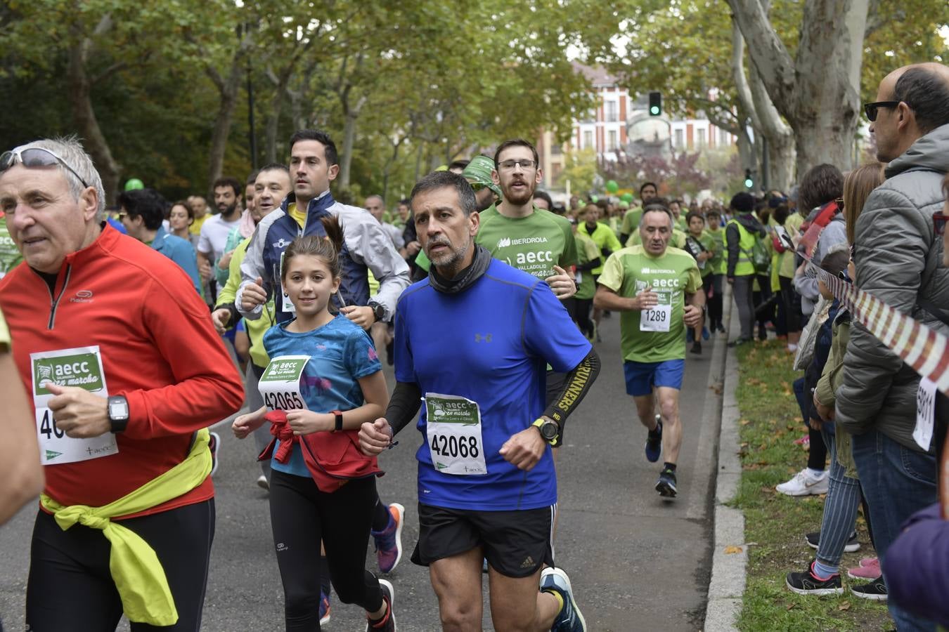 Corredores de la marcha contra el cáncer. 