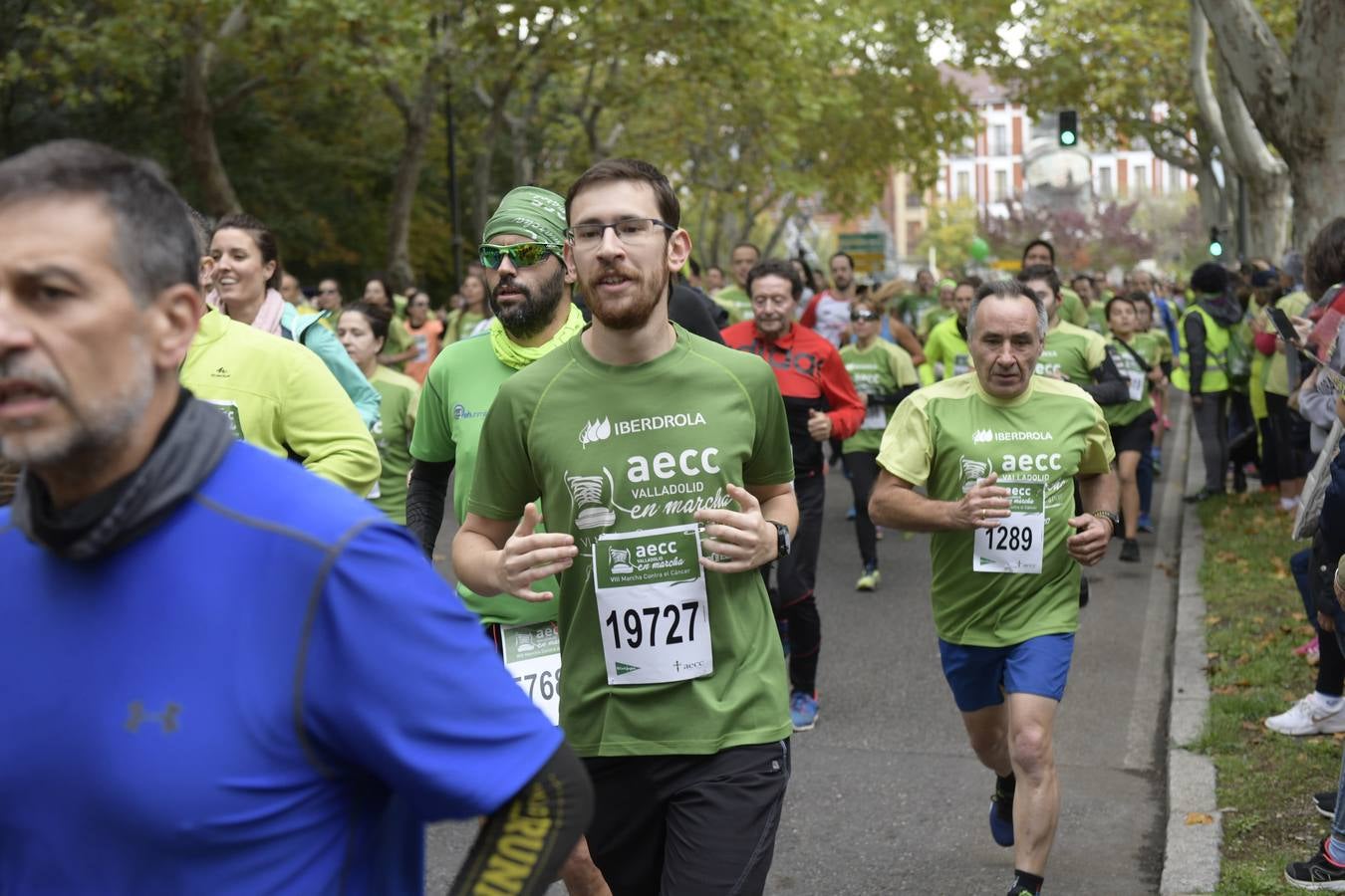 Corredores de la marcha contra el cáncer. 