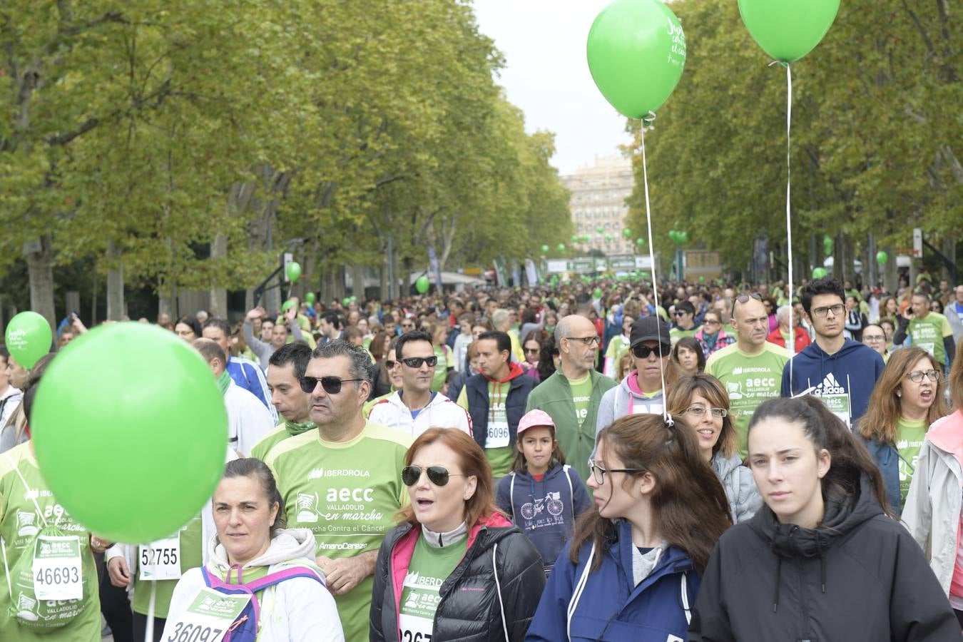 Corredores de la marcha contra el cáncer. 