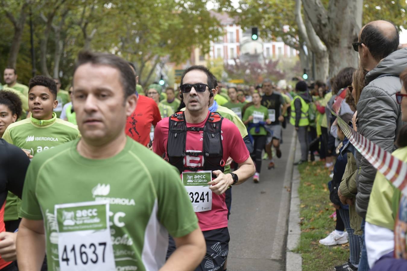 Corredores de la marcha contra el cáncer. 