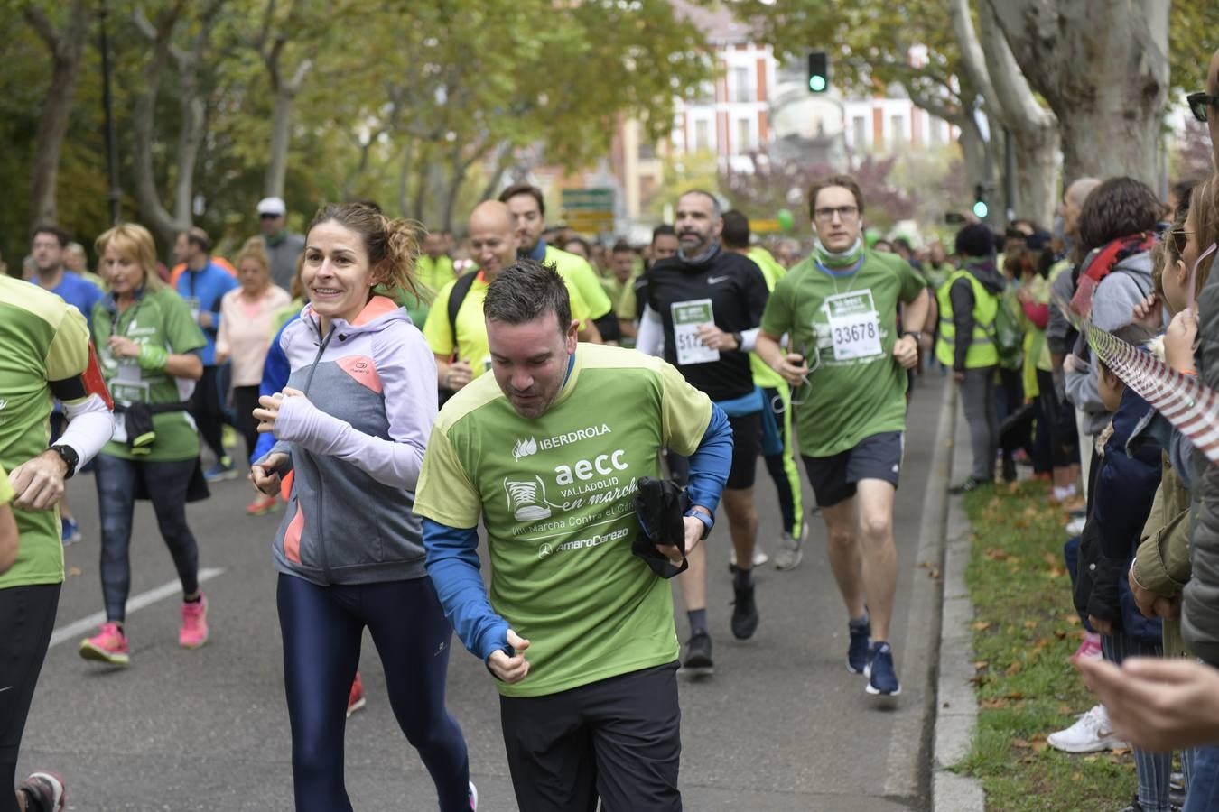 Corredores de la marcha contra el cáncer. 