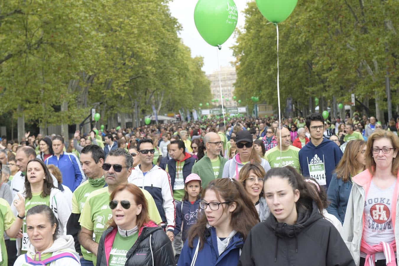 Corredores de la marcha contra el cáncer. 