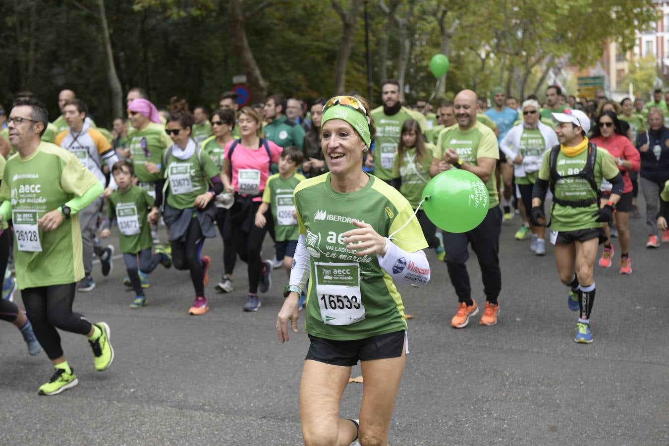 Corredores de la marcha contra el cáncer. 