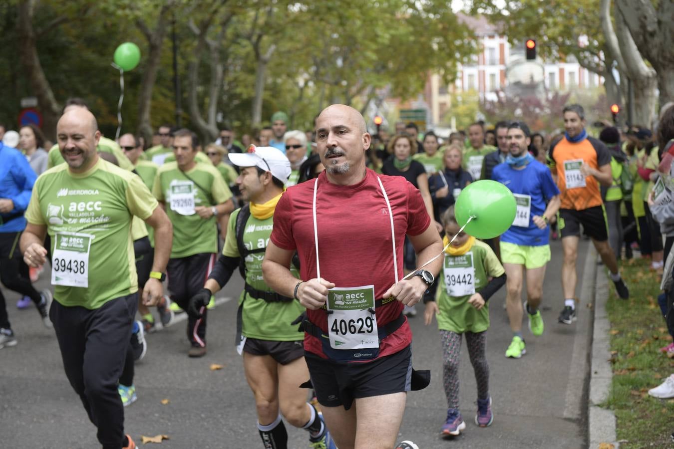 Corredores de la marcha contra el cáncer. 