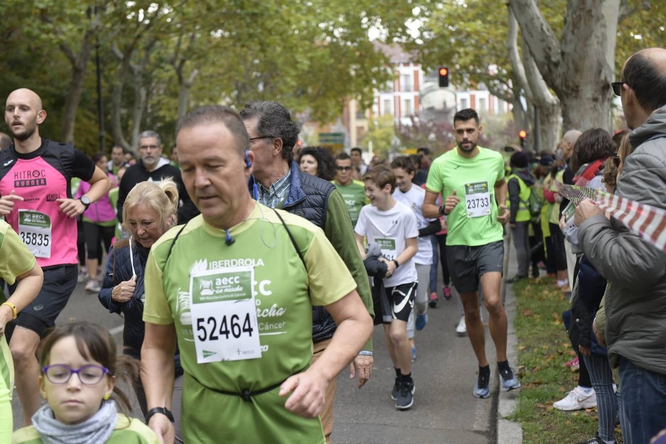 Corredores de la marcha contra el cáncer. 