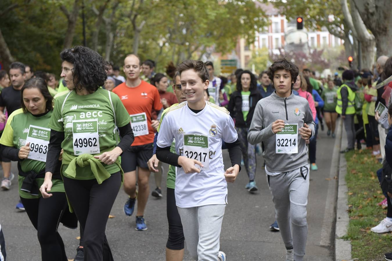 Corredores de la marcha contra el cáncer. 