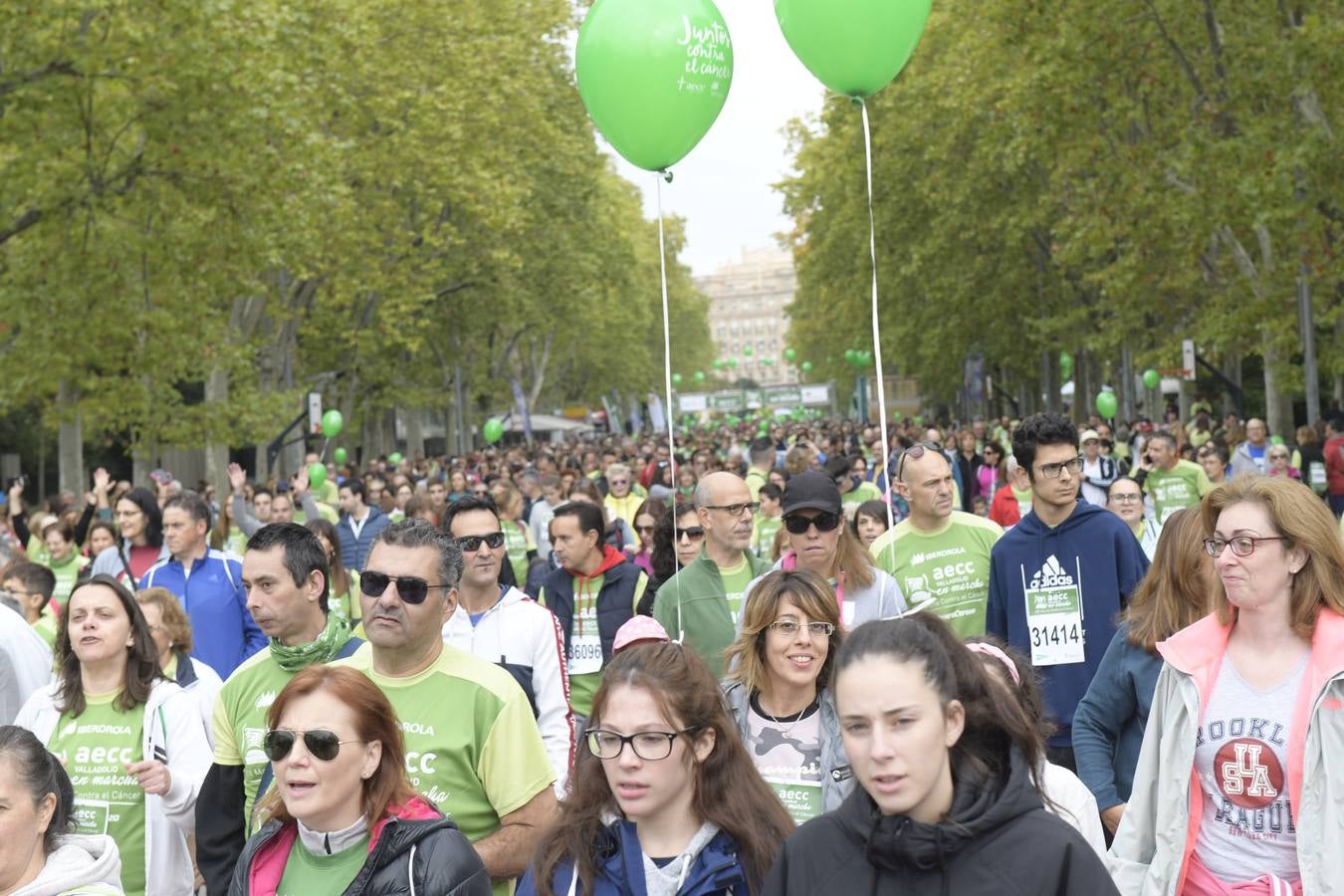 Corredores de la marcha contra el cáncer. 