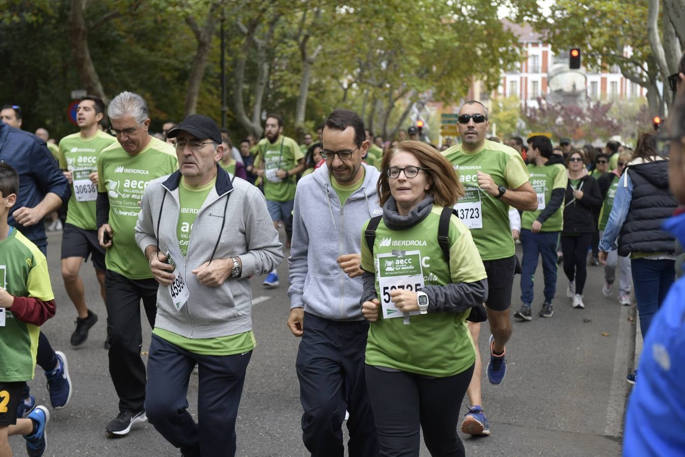 Corredores de la marcha contra el cáncer. 