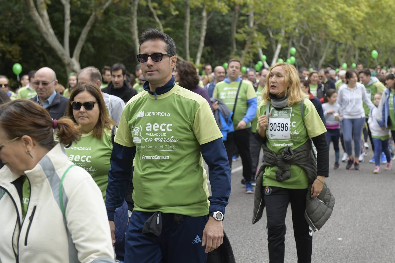 Corredores de la marcha contra el cáncer. 