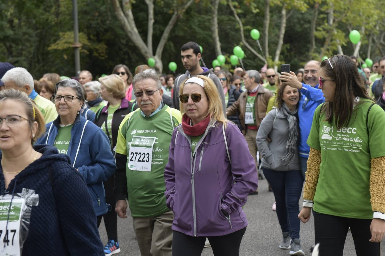 Corredores de la marcha contra el cáncer. 