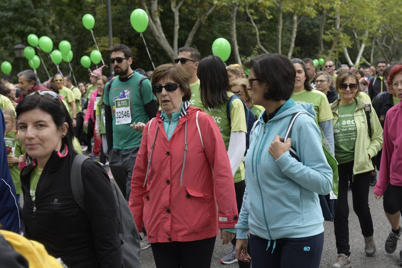 Corredores de la marcha contra el cáncer. 