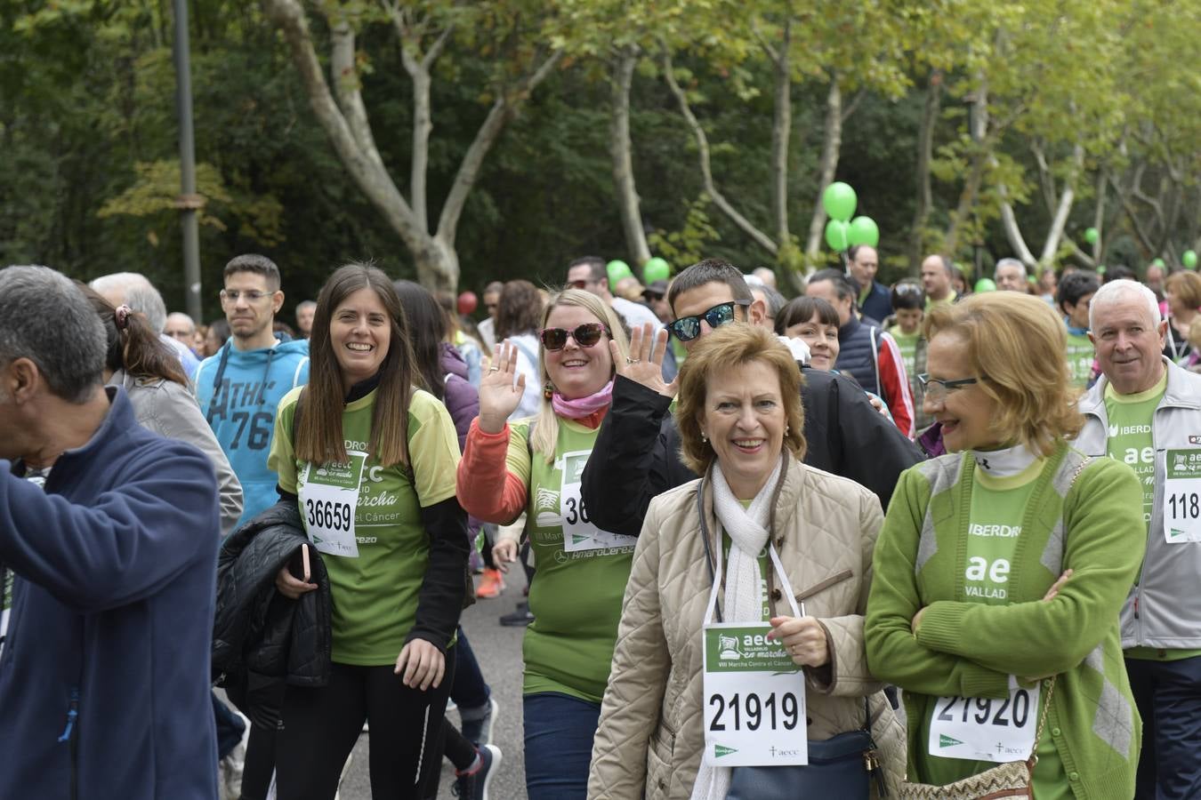 Corredores de la marcha contra el cáncer. 