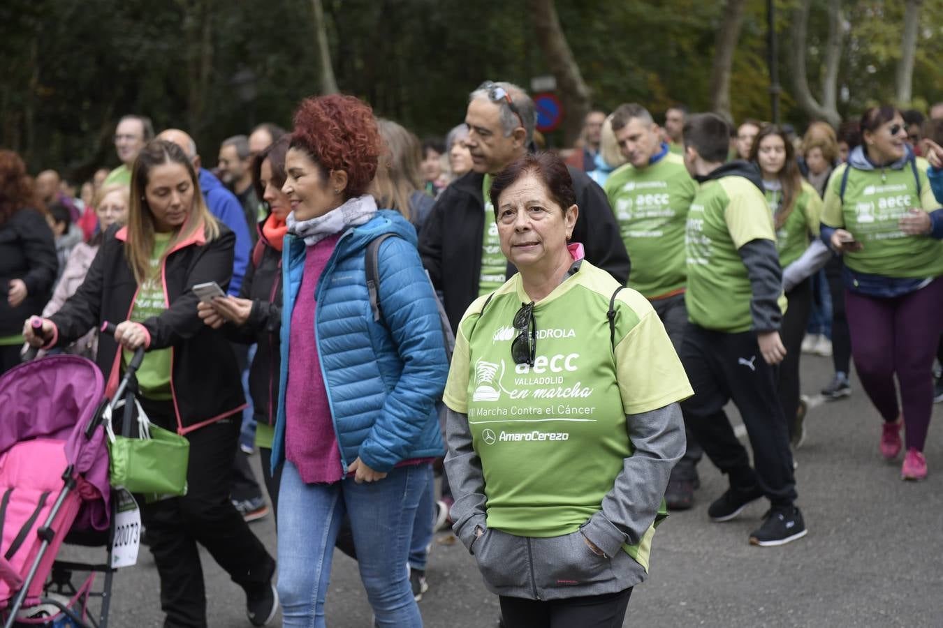 Corredores de la marcha contra el cáncer. 