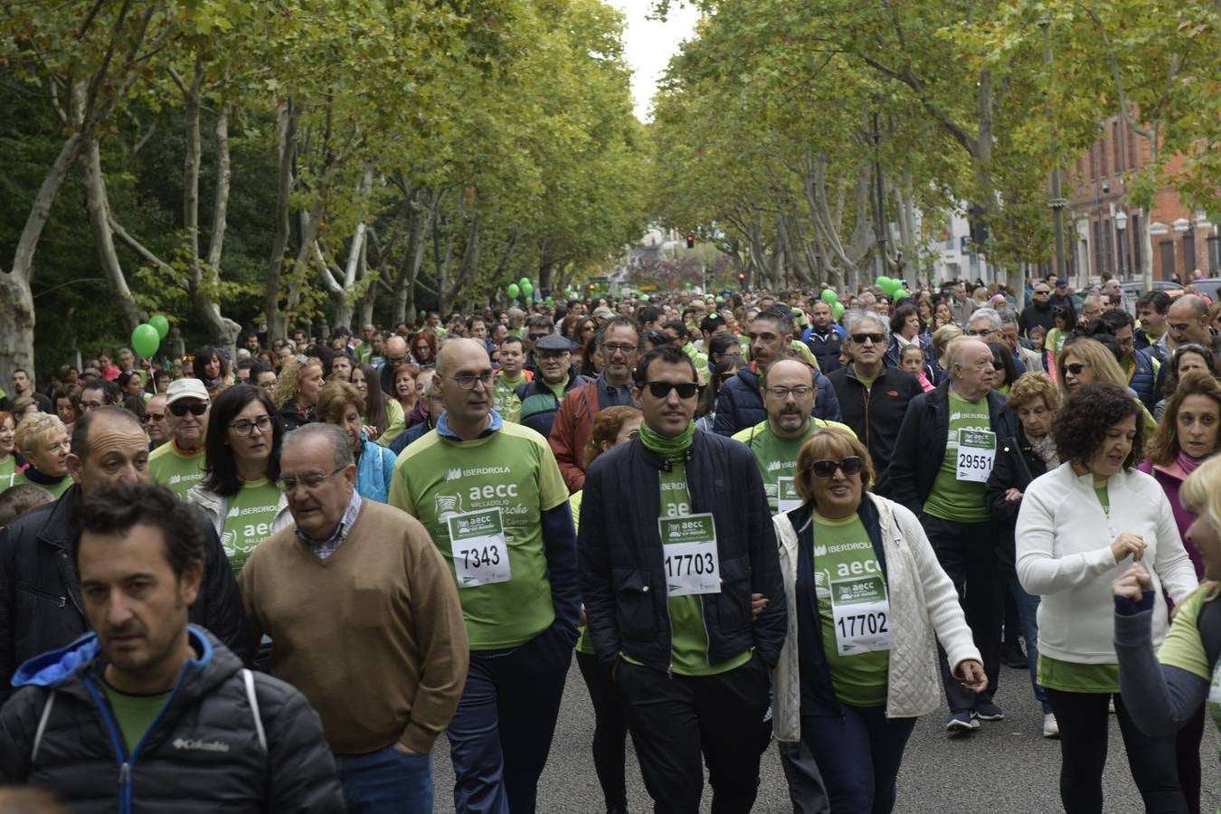 Corredores de la marcha contra el cáncer. 