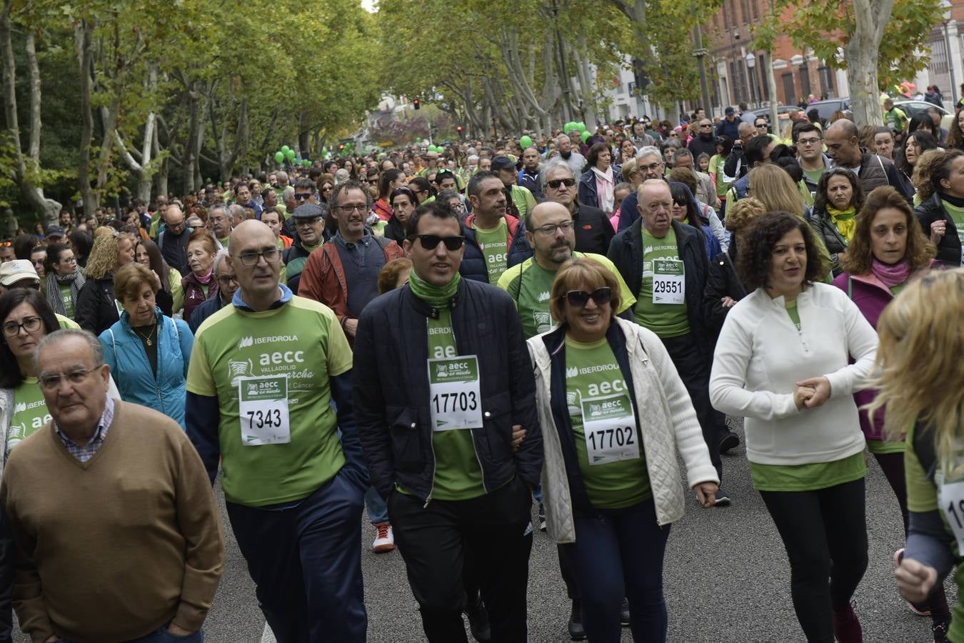 Corredores de la marcha contra el cáncer. 