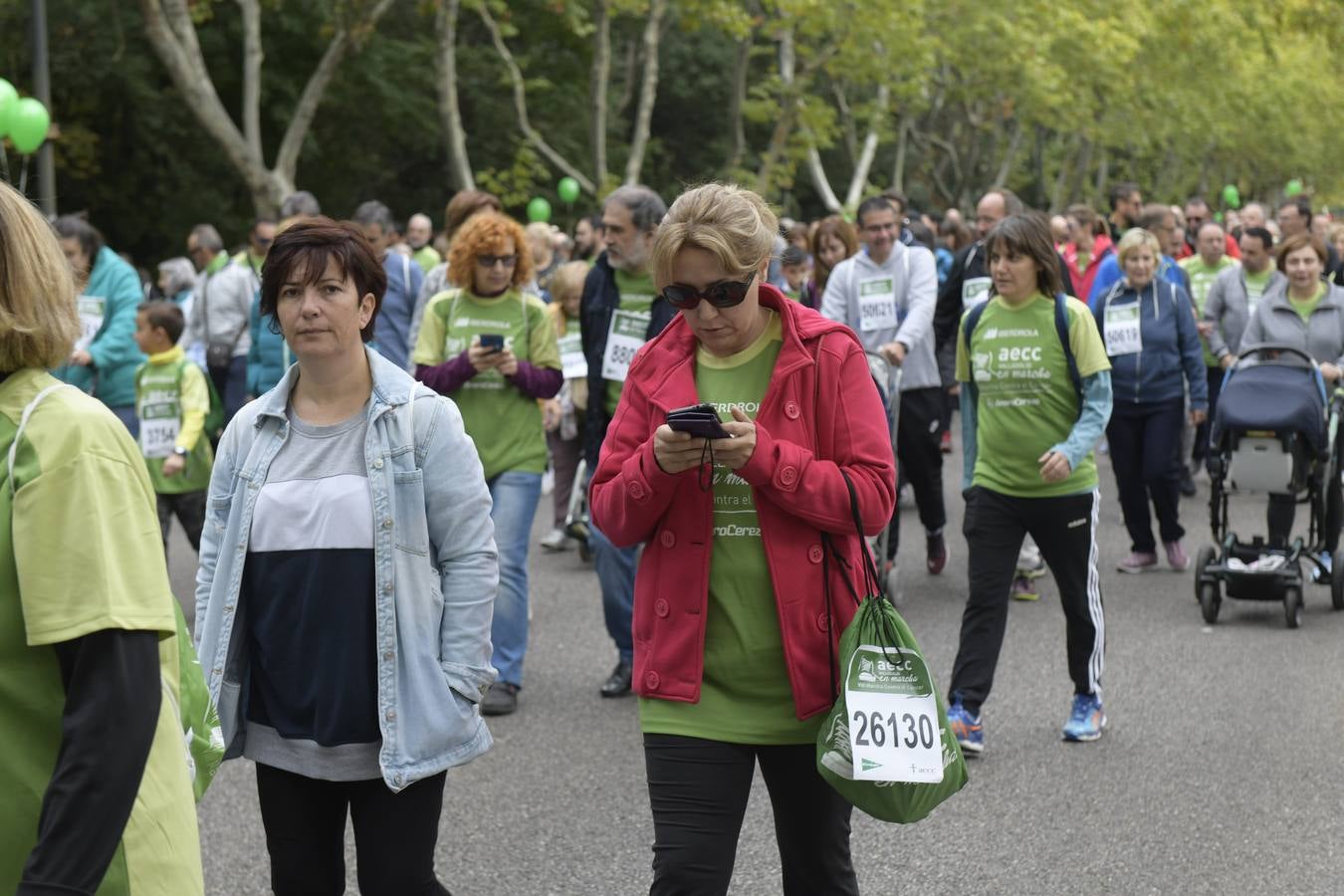 Corredores de la marcha contra el cáncer. 