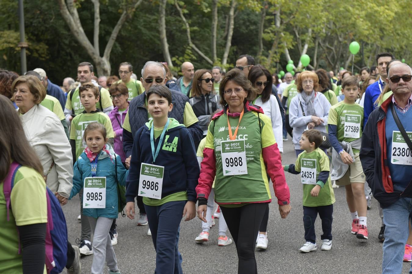 Corredores de la marcha contra el cáncer. 