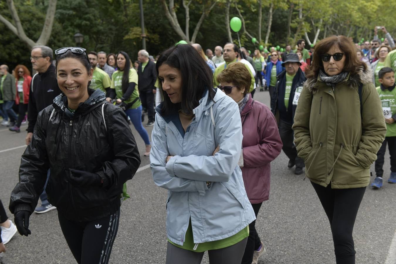 Corredores de la marcha contra el cáncer. 