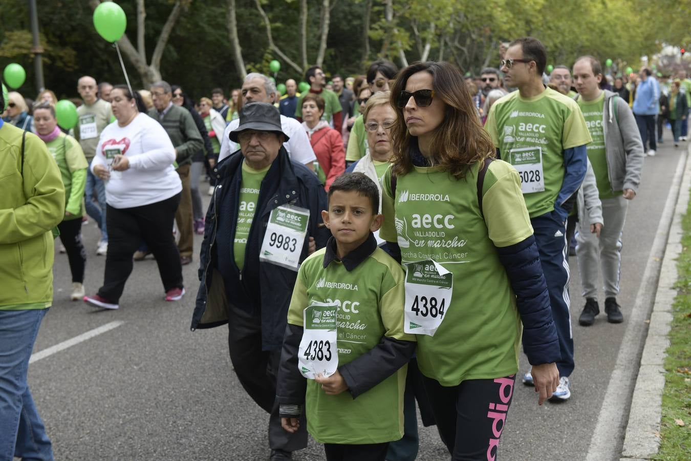 Corredores de la marcha contra el cáncer. 