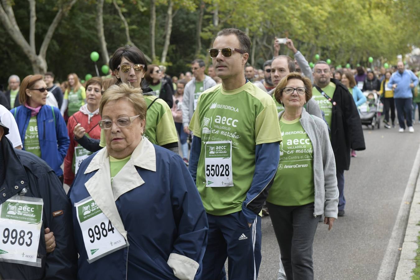 Corredores de la marcha contra el cáncer. 