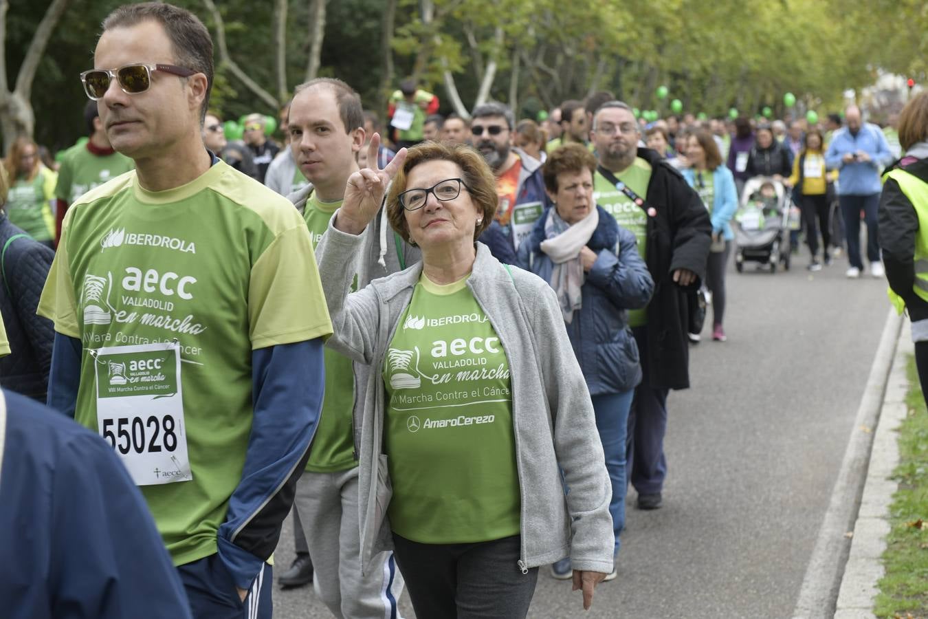 Corredores de la marcha contra el cáncer. 