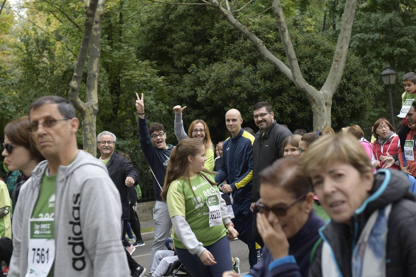 Corredores de la marcha contra el cáncer. 